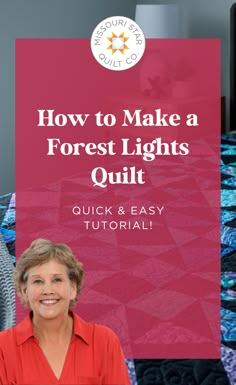 Watch this Fancy Forest Lights Quilt Pattern Tutorial. Get ready to sew some magic with the Forest Lights quilt pattern. Missouri Quilt Tutorials, Missouri Quilt Company, Antique Quilts Patterns, Missouri Star Quilt Company Tutorials, Missouri Star Quilt Tutorials, Quilt Meaning, Origami Quilt, Missouri Quilt, Antique Pattern