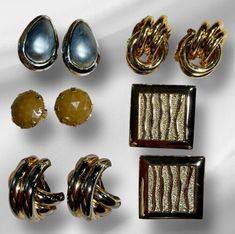 Lot of 5 Gold And Silver Tone Clip-On Earrings Assorted Designs Vintage  | eBay Costume Jewelry Earrings, Vintage Signs, Vintage Watches, Gold And Silver, Costume Jewelry, Antique Jewelry, Clip On Earrings, Vintage Antiques, Jewelry Collection