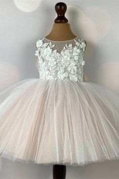 Flower Girl Toddler, Blush Flower Girl Dress, Dresses With Bow, Blush Flower Girl Dresses, Girl Party Dress, Pink Flower Girl Dresses, Princess Flower Girl Dresses, Dress With Flowers