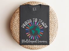 Multilingual Learner Education Tee, Multilingual Gift, Multilingual Teacher Shirt, English Teacher Shirt, Proud to Teach Shirt, Gift for ESL - Etsy English Teacher Shirt, Teach Shirt, Teaching Shirts, English Teacher