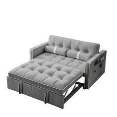 an image of a sofa bed with pull out mattresses on it's sides