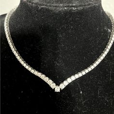 Gra Certified Real Moissanite Diamonds Color D Colorless Diamond Vvs Comes With Certificate Extremely Elegant And Classy Passes Diamond Tester Gorgeous 14” Check Out My Store Https://Offerup.Co/Profile/Diamondqueenluxuryservices Serious Buyers Please Diamond Tester, Colorless Diamond, Tennis Necklace, Necklace Choker, Moissanite Diamonds, V Shape, Colored Diamonds, Womens Jewelry Necklace, Choker