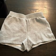 Brand New Grey Aritzia Sweat Shorts Size Xs No Tags Just Didn’t Fit, Originally $58 Casual High Waist Shorts With Ribbed Waistband, Sporty High Waist Cotton Shorts, High-waist Athleisure Shorts For Loungewear, Basic Bottoms With Ribbed Waistband, Short Length, Leisure High-waisted Bottoms With Built-in Shorts, Basic Bottoms With Ribbed Waistband And Short Length, Cotton High-waisted Workout Shorts, Fitted Shorts With Pockets For Loungewear, Fitted Lounge Shorts With Pockets