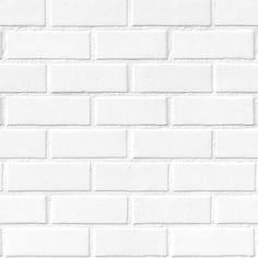 a white brick wall is shown with no mortar