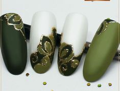 Green Nail Designs, Nail Jewels, Stylish Nails Designs, Latest Nail Art, Pretty Nail Art, Trendy Nail Design