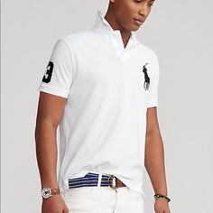 Classic Custom Slim Fit Rl Polo Shirt With Big Pony Sizes Medium, Large & Extra Large. ** Update Extra Large - Sold Out In Black, But (Available In Gray & Navy Blue. Get This Classic Shirt Now!! $115 Online Tags # Summer Spring Fashion Sun Sunlight Block Beach Pool Lake Vacation Hotel Party Sunblock Tanning Waves Water Cool Sports Car Convertible Hotmom Trendy Shades Glasses Father’s Holiday Golf Course Club Travel Stepdad Gift Graduation Birthday Communion Wedding Getaway Present Surprise Prize White Slim Fit Casual Shirt, Classic Slim Fit Polo Collar Top, White Slim Fit Short Sleeve T-shirt, White Slim Fit Collared Top, Slim Fit White Cotton Polo Shirt, Fitted White Short Sleeve Polo Shirt, White Slim Fit Collared Shirt, White Summer Polo Collar Top, White Polo Collar T-shirt For Spring