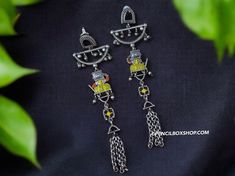 German silver Long Tribal Bohemian Dangling Earrings. Size : 6 approx inches Cary Nc, German Silver, Dangling Earrings, Etsy Earrings, Dangle Earrings, Accessory Gift, Size 6, Electronic Accessories, Purses And Bags