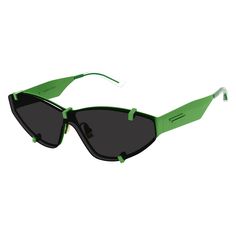 Introducing the stunning Bottega Veneta BV1165S 001 Green/Black sunglasses, a true statement piece for the modern man who values style and sophistication. Crafted by the renowned luxury brand Bottega Veneta, these sunglasses are the epitome of high fashion and elegance. The frame color of these sunglasses is a striking shade of green, which adds a pop of color and vibrancy to any outfit. The sleek shield style of the frame is both sleek and contemporary, making these sunglasses a must-have accessory for any fashion-forward gentleman. The lens color is a classic black, which complements the green frame beautifully and adds a touch of mystery and intrigue to your look. With a lens socket width of 99 and a temple length of 145, these sunglasses are designed to provide the perfect fit and opti Eyewear Trends, Green Frame, Black Sunglasses, Modern Man, Designer Sunglasses, Luxury Brand, Shades Of Green, Bottega Veneta, Everyday Look