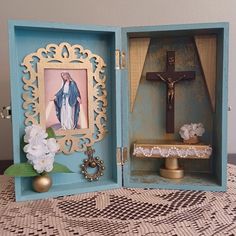 We have plenty of Box Shrines to choose from! Check out our shop~ Home Oratory, Personal Shrine, Meditate Daily, Warren Michigan, Pocket Prayer, Catholic Home