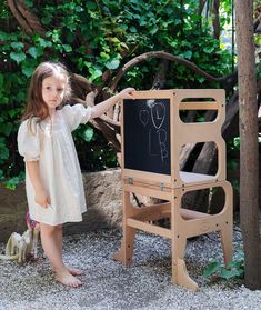 Introduce your child to a world of discovery with Larisa and Pumpkin's Montessori Convertible Learning Tower. Crafted from 100% natural beech wood and compliant with European safety standards, this versatile piece not only helps your little one brush their teeth, set the table, or assist with kitchen chores but also transforms into an activity table for endless fun. Plus, the built-in blackboard lets their creativity shine!  *Montessori-Inspired Design: Encourages independence by bringing your c Montessori Learning Tower, Pumpkin Learning, Teeth Brushing, Kitchen Chores, Montessori Learning, Learning Tower, Nature Baby Shower, Kid Desk, Activity Table