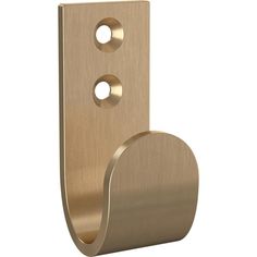 an image of a metal door handle with two holes on the front and one hole in the back