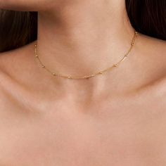 "Dainty and simple, this delicate satellite choker necklace will go with absolutely anything. Perfect worn on its own or layered with longer necklaces. * D E T A I L S * ∙ Material: .925 Sterling Silver or 18K Gold Plated over .925 Sterling Silver ∙ Adjustable length. Available in two sizes: 30cm + 8cm extension chain (12 to 15 inches) & 35cm + 5cm extension chain (14 to 16 inches) ∙ Hypoallergenic & nickel-free * P A C K A G I N G * ∙ All jewelry is sent out beautifully packaged in our Dainty Choker With Adjustable Chain For Layering, Minimalist Adjustable Chain Choker For Layering, Dainty Choker With Adjustable Chain, Minimalist Station Necklace With Satellite Chain, Minimalist Layered Choker Necklace, Delicate Satellite Chain Choker Necklace, Delicate Choker Necklace With Satellite Chain, Delicate Chain Choker Necklace, Delicate Station Necklace With Satellite Chain