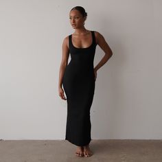 Experience ultimate comfort and style with our Staple Ribbed Maxi Dress. Made with stretchy and ribbed fabric, this versatile dress will hug your body in all the right places. Perfect for any occasion, you'll feel both comfortable and chic all day long. Runs true to size Model is wearing a size S Stretchy Made of Cotton, Poly, and Spandex Long Runs, Ribbed Maxi Dress, Maxi Dress Black, Versatile Dresses, British Indian, Ribbed Fabric, Black Maxi Dress, Brunei, Dress Collection