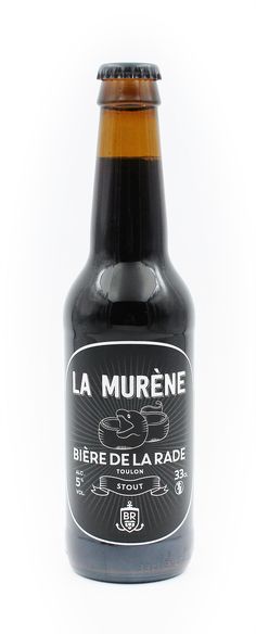 a bottle of la murene beer on a white background