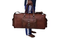 ad eBay - 23" Leather Duffle Bag Holdalls Weekend Travel Luggage Handbag Sports Gym Duffel - Buy Now, click the link (eBay) Casual Brown Duffle Bag For Weekend Trips, Casual Satchel Weekender Bag With Pockets, Brown Duffle Bag With Pockets, Casual Brown Weekender Bag For Weekend Trips, Everyday Brown Duffle Bag With Pockets, Casual Rectangular Travel Bag With Leather Handles, Casual Brown Travel Bag For Weekend Trips, Brown Duffle Bag With Pockets For Daily Use, Casual Travel Bag With Pockets For Weekend Trips