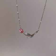 Description:Pink Tulip Chain Necklace Specifications: Size: 38 cm + 8 cm extMaterial: Alloy Metal, EnamelColor: PinkHypoallergenic: Yes This Pink Tulip Chain Necklace will add a fun and playful touch to any outfit! The delicate tulip charm and chain are the perfect combination of whimsical and stylish. Feel like a flower child with this unique necklace. 🌷🌼🌸 Tulip Necklace, Fashion Notes, Fancy Jewellery, Trendy Necklaces, Jewelry Lookbook, Fancy Jewelry, Girly Jewelry, Jewelry Inspo, Dream Jewelry