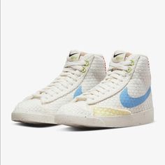 Nike Blazer Mid '77 Next Nature New In Box As Pictured Sail/Team Orange/Citron Tint/University Blue Style: Dv2173-100 Shoes Nike Blazer, Softball Shoes, Nike Air Max 2016, Team Orange, New Nike Air Force, Nike Blazer Mid 77, Nike Sale, Nike Blazer Mid, Nike Blazers Mid