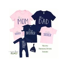 "Introducing our fantastic collection of Sibling Shirts and Matching Family Shirts! Prepare to make a stylish statement with our Newborn Boy Coming Home Outfit, perfect for those special baby announcements. Whether you're a proud mom, dad, brother or sister, we've got you covered with our wide range of sizes, including Adult, Youth, Toddler, and Baby. Choose from a variety of vibrant colors to suit your family's unique style. Made with comfort in mind, our impressive selection includes Tee shirt Baby Announcement Shirt, Baby Announcement Shirts, Newborn Coming Home Outfit, Matching Family Shirts, Sibling Outfits, Sibling Shirts, Baby Announcements, Family Shirts Matching, Newborn Romper