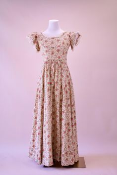 Vintage handmade floral print maxi dress. Lace trim around collar and sleeves. Zipper back. Waist tie. Small hole on the back of the dress next to the sleeve. Small areas of discoloration on lace, see photos. Waist: 13"  Shoulders: 12" Length: 52" This is a vintage item and therefore is previously owned and may show signs of wear or fading. We do our best to photograph and explain the condition that the item is in. Please keep in mind that vintage items are at least 20 years old and their pre-lo Vintage Floral Prints, Vintage Floral Print, Floral Print Maxi Dress, Floral Print Maxi, Printed Maxi Dress, Dress Clothes For Women, Waist Tie, Vintage Floral, Lace Trim