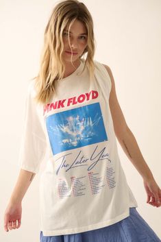 Pink Floyd Later Years Oversize Graphic Tee - ShopPromesa Oversize Graphic Tee, Stage Photo, Oversized Graphic Tee, Vintage Canvas, Pink Floyd, Oversized Fits, Drop Shoulder, Graphic Prints, Round Neckline