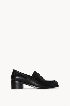 Derby-style loafer in softly polished leather with hand-stitched detailing and stacked heel. 1.78 in. heel 100% Leather Leather sole Made in Italy Style: F1491L34BLK Loafers Trend, Chunky Loafer, Comfortable Loafers, Chunky Loafers, Black Leather Loafers, Shoe Black, Elegant Shoes, Black Loafers, Suede Loafers