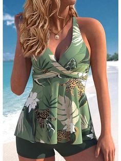 Save with code: “SAVEPIN50” - Dress to impress outfit ideas, from casual and business casual to trendy and occasion-specific styles, including spring, summer, concert, and graduation outfits, along with accessories like shoes and piercings Floral Gradient Plus Size Halter Tankini Swimsuit Elevate your poolside style with our Floral Gradient Plus Size Halter Tankini Swimsuit. Designed to make you feel confident and chic, this swimsuit is a must-have for your next beach getaway or pool party. Here's why you'll love it: Flattering Fit: The plus-size design ensures a comfortable and flattering fit for all body types, allowing you to feel confident and beautiful. Stylish Design: The floral gradient pattern adds a trendy and feminine touch to your swimwear collection, making you stand out effort Trendy V-neck Swimwear For Summer, Tropical V-neck Tankini For Summer, Summer Party Beachwear Tankini, Chic V-neck Tankini For Beach Season, Summer V-neck Tankini Beachwear, Spring V-neck Tankini For Beach Party, Summer Party Tankini With V-neck, Summer V-neck Party Tankini, Stretch Summer Party Tankini