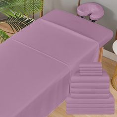 PRICES MAY VARY. STAIN, OIL, AND WRINKLE-RESISTANT - Crafted from premium double-brushed 120GSM microfiber, our massage table sheets sets are designed to resist stains, oil, and wrinkles. A fitted sheet for massage table ensures a professional and clean appearance for your massage therapy sessions. COST-EFFECTIVE BULK BUNDLE - Each bundle contains 4 complete sets, offering exceptional value and savings. Stock up your massage practice with this economical massage bed sheets set bulk bundle, ensur Massage Therapy Rooms, Bed Sheets Set, Face In Hole, Clean Crafts, Massage Business, Stained Table, Massage Equipment, Massage Bed, Massage Tables