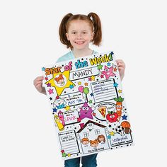 Color Your Own! “Star of the Week” Posters | Oriental Trading Student Of The Week Poster, Star Student Board