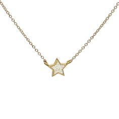 A super cute and dainty star necklace to wear as a choker ideal to layer with other longer necklaces. The mini star will hang just above your collarbone like a sparkling lucky charm with its golden polka dots. The star pendant is in 14k micron gold plated bronze and the chains and clasp are in 14k gold filled. By default I will put a 16 inches long chain but you can pick a different chain length by specifying your desired one in the order note. The mini star is about 7/16'' wide (that is 1cm). White Coral, Ethical Jewelry, Bracelet Collection, Long Chain, Star Pendant, Lucky Charm, Star Necklace, Real Diamonds, The Star