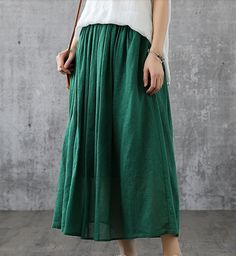 Elastic Waist Women Skirts Summer Simple Skirt,Organza fabric,soft and breathy,comfy and make you looks grace with this women Linen skirts.also could be made with any size. Material:Cotton Linen Size(CM): Waist:68-108 cm,length: 90 cm,hipline:130 cm Measuring Method: Click to view the measurement method Shipping: we ship worldwide the USPS takes about 10-15 days if you want a express shipping,please contact with us Payment: we accept payment by PayPal and credit card.if you would like paid by cr Skirt Organza, Linen Skirts, Linen Dress Summer, Skirts Summer, Simple Skirt, Shirt Blouses Women's, Summer Linen Dresses, Wool Coat Women, Silver Necklaces Women