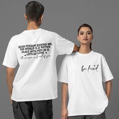 Made To Order Great Gift If You Would Like A Different Color Shirt Please Let Us Know If No Color Is Requested Design Will Be On A White Shirt We Have Sizes Up To 2x Color Shirt, Health Awareness, No Color, Mental Health Awareness, Be Kind, Tshirt Colors, White Shirt, Custom Made, Womens Tops