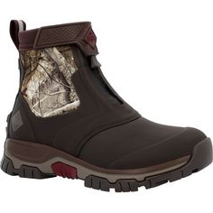 Step into the wild with confidence in the Women's Realtree EDGE® Apex Zip Mid Ankle Boot by Muck Boots. Designed specifically for the athletic hunter and outdoor enthusiast, this boot combines agility, durability, and style for any tough terrain.

- Size: 6
- Color: Realtree EDGE® camo
- Gender: Female
- Material: CR Flex-Foam neoprene liner, EVA midsole, rubber outsole
- Features: 100% waterproof, breathable mesh linings, waterproof lock-down zipper closure, Velcro stretch collar for a custom f Womens Muck Boots, Trending Winter Boots, Short Winter Boots, Boot Companies, Hunting Boots, Muck Boots, Mid Boots, Closed Toe Shoes, Pull On Boots