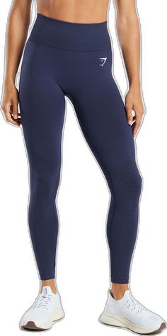 Seamless Nylon Activewear For Sports, Nylon Seamless Compression Activewear, Nylon Compression Activewear With Seamless Design, Seamless Nylon Yoga Activewear, Seamless Nylon Activewear For Yoga, Seamless Nylon Activewear For Gym, Compression Seamless Yoga Pants For Sports, Blue Functional Bottoms With Seamless Construction, Functional Blue Bottoms With Seamless Construction