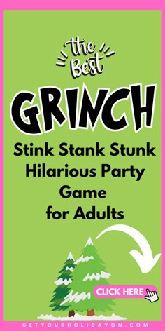 #play #party #games #partydecor #plan Grinch Party Games, Christmas Games For Adults Holiday Parties, Grinch Games, Winter Party Ideas, Elf Themed Christmas Party, Xmas Party Games, Christmas Party Games For Groups, Stick Game, Christmas Party Games For Adults