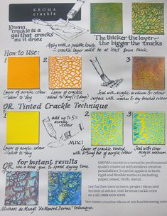 a poster with instructions on how to use acrylic paint