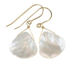 Mother of Pearl Earrings White Shell Heart Shape Teardrop Natural 14k Solid Gold or Filled or Sterling Silver Large Fat High Simple Drop MOP Shell Heart, Mother Of Pearl Earrings, Earrings White, Shell Earrings, Everyday Earrings, Simple Earrings, Fine Jewellery Earrings, Heart Shape, Gemstone Earrings