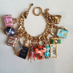 Colorful Charm Bracelet, Trendy Vintage Charm Jewelry, Fun Charm Bracelet Jewelry, Charm Bracelet Bangle As Fashion Accessory, Cheap Novelty Charm Bracelet, Novelty Multicolor Charm Bracelet, Charm Necklace Diy, Juicy Couture Charms Bracelet, Dope Jewelry Accessories