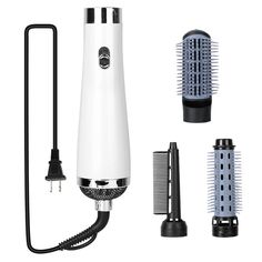 3 In 1 Hot Air Brush One-Step Hair Dryer Comb 3 Interchangeable Brush Combs Volumizer Hair Curler Straightener Transform your hair styling routine with the 3-in-1 Hot Air Brush One-Step Hair Dryer Comb. This versatile tool acts as a hair dryer, volumizer, curler, and straightener all in one, saving you time and effort in achieving your desired look. With 3 interchangeable comb attachments, you can easily switch between different styles to suit any occasion. The hot air brush features 3-level hea Effortless Hair, Hair Dryer Comb, Hot Air Brush, Hair Blow Dryer, Oval Brush, Hair Dryer Brush, Hair Due, Effortless Hairstyles, Air Brush