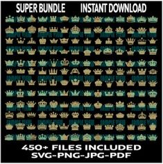 the super bundle includes over 450 files including svg - png, jpc - df