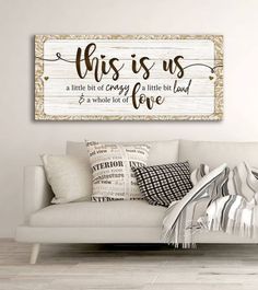 this is us a little bit of crazy and a whole lot of love wood sign