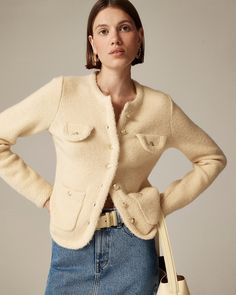 J.Crew: Textured Sweater Lady Jacket For Women Fall Color Trend, Lady Jacket, Labor Day Sale, Jcrew Collection, Jcrew Sweater, Textured Sweater, J Crew Men, Jcrew Women, Soft Summer