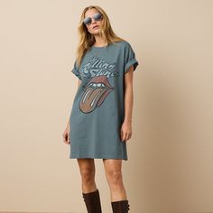 Brand New. Never Worn. Only Tried On. Out Of Stock Online. Super Cute! Graphic T Shirt Dress, T Shirt Dress Outfit, Vertical Striped Dress, Spaghetti Strap Summer Dress, Shirt Dress Outfit, American Eagle Dress, Metallic Mini Dresses, Floral Babydoll Dress, Teal Dress