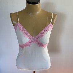 Nwt Pj Salvage Pink Lace Trim Cami Adjustable Straps. Soft 95% Modal 5% Elastane Smoke And Pet Free Home A2 Feminine White Top With Built-in Bra, Stretchy Feminine White Tank Top, Fitted Feminine Camisole For Loungewear, White Stretch Feminine Tank Top, Fitted White Tank Top With Delicate Lace, White Camisole With Spaghetti Straps For Loungewear, White Spaghetti Strap Camisole For Loungewear, White Feminine Tank Top With Lace Trim, White Feminine Tank Top For Loungewear