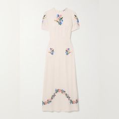 Description: Rixo Dominique Belted Embroidered Gauze Midi Dress Cream. Midi Dress With Floral Embroidery. Condition: New With Tags Material: 75% Viscose, 25% Linen Measurements: Approximate Measurements Are- Bust: 16” Length: 55” Dress With Floral Embroidery, Cream Midi Dress, Dress Cream, Cream Dress, Floral Embroidery, Cream Color, Cold Shoulder Dress, Color White, Midi Dress