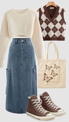 Modest Casual Outfits, Stile Hijab, Cute Modest Outfits, Everyday Fashion Outfits, Casual Day Outfits, Easy Trendy Outfits, A Skirt, Modest Fashion Outfits