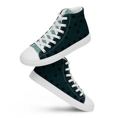 Step up your shoe game with the High Top Canvas Shoe. These handmade, trendy shoe are sure to spice up your outfit. Get yours now!  Free Shipping from N.C, USA. 30 days Returns in same new condition. Please send your order number to info@bradleebooty.com Atten: Bradlee * 100% polyester, canvas upper side * Ethylene-vinyl acetate (EVA) rubber outsole * Breathable lining, soft insole * Faux leather toe cap * White laces * Padded collar, lace-up front * Blank product sourced from China Important: This product is available in the following countries: United States, Canada, Australia, United Kingdom, New Zealand, Japan, Austria, Andorra, Belgium, Bulgaria, Croatia, Czech Republic, Denmark, Estonia, Finland, France, Germany, Greece, Holy See (Vatican city), Hungary, Iceland, Ireland, Italy, Latv Men's High Top Sneakers, Canvas Shoe, Cap White, Mens High Tops, Trendy Shoes, Canvas Sneakers, Shoes Trainers, Shoe Game, Spice Up