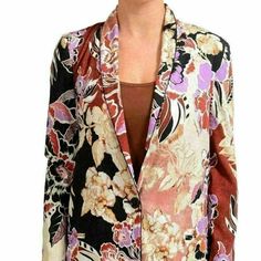 Just Cavalli Multi-Color Floral One Button Women's Blazer Us S It 40 Country/Region Of Manufacture: Italy Retail Value: $720.00 This Is Authentic Just Cavalli Multi-Color Floral One Button Women's Blazer Sku: V-Wh-7482 Model: S02bn0096 S38423 379s Material: 97% Rayon 3% Spandex Bust: 17.5" Sleeves: 24" Shoulders: 15" Length: 26" Designer Multicolor Spring Blazer, Elegant Multicolor Floral Print Outerwear, Designer Multicolor Blazer For Spring, Spring Formal Multicolor Outerwear, Multicolor Formal Spring Outerwear, Multicolor Formal Outerwear For Spring, Designer Multicolor Blazer For Work, Designer Floral Print Outerwear For Work, Designer Floral Print Workwear Outerwear