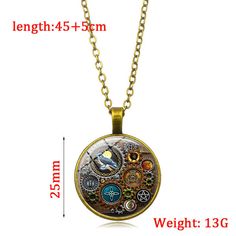 Introducing the Popular Steampunk Mechanical Time Stone Necklace! This fashion-forward statement piece is perfect for steampunk lovers, cosplayers, and industrial enthusiasts Its unique design features intricate Gear-like mechanisms, metallic accents, and beautiful Time Stones for a stylish impact. The necklace is constructed with an adjustable chain for a comfortable fit, while the Time Stones add a touch of personality. Whether for special occasions, costume events, or everyday looks, this Vic Time Stone, Retro Sweater, Gem Necklace, Sweater Chain, Metallic Accents, Chains Jewelry, Stone Necklace, Everyday Look, Silver Necklaces