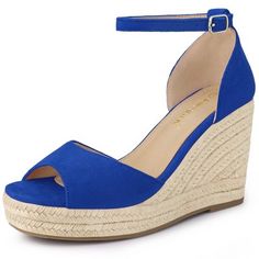 These espadrille wedge heel sandals have tthe faux suede upper and wedge heels to add a touch of style to your everyday look. They are perfect for going to work or going out. Pair them with your favorite dresses, skirts, or jeans for a chic look. Occasion: Party, Office, Casual, Dating, Evening. Female Outfits, Heeled Espadrilles, Casual Dating, Espadrilles Platform, Strap Wedge, Ankle Strap Wedges, Stylish Sandals, Espadrille Wedge, Wedge Heel Sandals