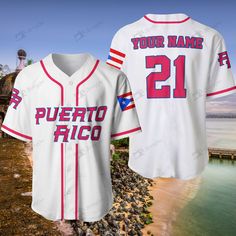 Puerto Rico Personalized Baseball Shirt Bit21063005 available in T-shirt, hoodie, tank top, longsleeve, multi color and size S M L XL XXL 3XL 4XL 5XL. Shipping from the US. Easy 30 day return policy - Shop now! 6.1-ounce, 100% cotton .Double-needle neck, sleeves and hem; Roomy Unisex Fit. Ash is 99% cotton, 1% poly; Sport Grey is 90% cotton, 10% poly; Dark Heather is 50% cotton, 50% polyester .Decoration type: Digital Print. Made by Gildan Youth Game, Personalized Jersey, Baseball Jersey Shirt, Personalized Baseballs, Baseball Shirt, Fashion 2024, Baseball Jersey, Baseball Shirts, Baseball Jerseys